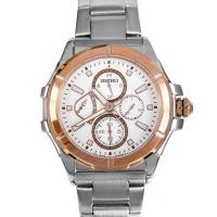 ราคา Karnvera Shop Seiko นาฬิกาข้อมือผู้ชาย Gold tone stainless steel with Silver Dial Analog Watch SRL034P1 (9604385)