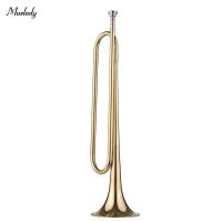 ราคา Muslady B แตรเดี่ยวแบนโทรทรัมเป็ตวัสดุทองเหลืองพร้อมหลอดเป่าสำหรับวงดนตรีโรงเรียนทหารม้าเริ่มต้นทหารออร์เคสตรา (20000186643)