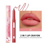ราคา Ibcccndc 12สีลิปมัน Longlasting ลิปสติกสีสูงและดินสอเขียนขอบปากเคลือบแบบมืออาชีพปากกาลิปสติกกันน้ำ Charming ผู้หญิงลิปสติกแต่งหน้าคอนทัวร์ดินสอเขียนขอบปากที่มีเหลาดินสอ 1ชิ้น (19808373252)