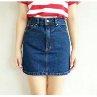 ราคา shopth777 กระโปรงยีนส์ เอวสูง ผ้ายืด 4 สี ป้ายกวาง Looktrend ไซส์ S 6XL กระโปรงยีนส์ สาวอวบ พลัสไซส์ ผ้ายืด (21061660380)