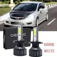 ราคา ชุดหลอดไฟไฟหน้ารถมอเตอร์ไซค์แบบ LED 6000K 40W 2ชิ้นสำหรับ Honda Civic FD 2006 2011 (17519990252)