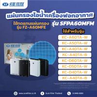 ราคา แผ่นกรองไอน้ำ ใช้ทดแทน SHARP FZ A60MFE ไส้กรองเครื่องฟอก แผ่นกรองไอน้ำhepa แผ่นกรองอากาศ สินค้าคุณภาพดี ยี่ห้อ ชัวร์ฟิลเตอร์ SFP A60MFM (7711767871)