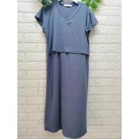 ราคา ชุดให้นม เดรสยาวผ้าเรย่อน ยืดเยอะนิ่มสบาย ให้นมง่ายสะดวก ผ้านิ่ม (21320589307)