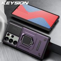 ราคา KEYSION เคสกันกระแทกสำหรับ Samsung S24อัลตร้า5G S24 บวกป้องกันกล้องเลื่อนขาตั้งโทรศัพท์เคส Galaxy โทรศัพท์ S23อัลตร้า (21351430243)