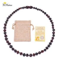 ราคา 3UMeter สีเหลืองอำพันการงอกของฟันสร้อยคอสำหรับเด็กแฮนด์เมดธรรมชาติแท้บอลติกสีเหลืองอำพันเครื่องประดับสร้อยคอต้านการอักเสบพลอยของขวัญ (16678233103)