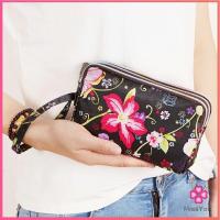 ราคา Missyou กระเป๋าสตางค์ 3 ช่อง กระเป๋าใส่มือถือ กระเป๋าผ้า คล้องมือ ladies bag (18612822775)