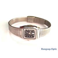 ราคา Sandoz นาฬิกาข้อมือผู้หญิง สแตนเลสทั้งตัว หน้าปัดสีดำ กันน้ำได้ (15840725547)