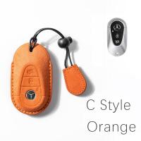 ราคา พรีเมี่ยม Alcantara ฝาครอบกุญแจสำหรับ Mercedes Benz กุญแจรถกุญแจเปลือกหอยพวงกุญแจสำหรับ Mercedes Benz A Class C E Class S Class (20568262420)