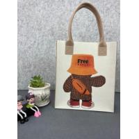 ราคา กระเป่าผ้าสักหลาด กระเป่าถือแฟชั่น สกรีนลายการ์ตูนจุกของได้เยอะ พร้อมส่ง (19650639977)