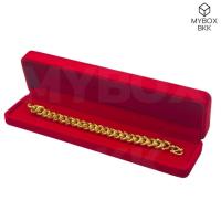 ราคา กล่องกำมะหยี่ใส่เครื่องประดับกล่องใส่สร้อยข้อมือยาวกำมะหยี่สีแดง (19460238586)