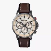 ราคา POLICE นาฬิกาข้อมือผู้ชาย Police Multifunction brown leather watch รุ่น PL 15535JSU 07 นาฬิกาข้อมือ (18182489961)