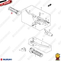 ราคา ปลอกคันเร่ง ปลอกแฮนด์ GRIP THROTTLE แท้ Suzuki Raider R 150 Fi Nex 110 Crossover (20530296892)