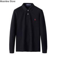 ราคา Moonline Store Original Ralph Laurens สีทึบโปโลผู้ชายเสื้อยืดปกแขนสั้นเสื้อโปโลผู้ชายแขนยาวผ้าฝ้ายปกเย็บปักถักร้อยขนาดเล็กที่มีสีสันโลโก้ขนาดใหญ่เสื้อยืดเสื้อโปโล (18170283990)