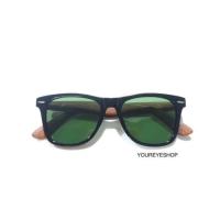 ราคา YOUREYESHOP แว่นกันแดดขาลายไม้ ป้องกันแสง UV ทรงอินเทรน รุ่น 9221 (701630673)