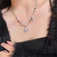 ราคา Unique Necklace For Girls Cool Girl Necklace Y2K Fashion Accessory Female Statement Jewelry Heart shaped Necklace (20333514586)