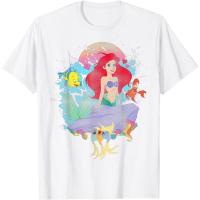 ราคา 2023 เสื้อยืด พิมพ์ลาย Disney The Little Mermaid Ariel Splash สําหรับ เสื้อยืดคอตตอนลำลอง (19678779754)