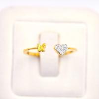 ราคา Happy Jewelry แหวนหัวใจเพชร ผีเสื้อ ทองแท้ 9k 37 5 เพชรเกสร ME008 (19338605686)