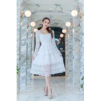 ราคา พร้อมส่ง S XL GANNIESHOP R13 dress เดรส เดรสแขนยาว เดรสยาว เดรสสีขาว เดรสลูกไม้ เดรสออกงาน เดรสพริ้วๆ เดรสลายดอก เดรสออกงาน ชุดออกงาน ใส่ไปเที่ยว (16758599455)