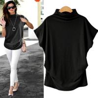 ราคา เสื้อเสื้อสตรีแขนยาวเปิดไหล่คอตตอนไซส์ธรรมดาสำหรับผู้หญิงเสื้อยืดลำลองแขนสั้นคอเต่าสำหรับผู้หญิง (19288675481)