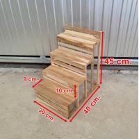 ราคา ชั้นวางไม้สัก ชั้นวางต้นไม้ ชั้นทรงขั้นบันไดขนาด24ชั้นกว้าง3050cm ขนาด234ชั้นวางกระถางไม่เกิน6นิ้วได้ ส่งKerry (9448778564)