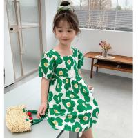 ราคา เดรสสีขาวลายดอกไม้สีเขียว เด็กโตพร้อมส่ง (19442623895)