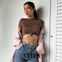 ราคา Atipashop FASTEN CROP เสื้อครอป ครอป ทรงแขนสั้น ม้วนปมหน้าได้ ทรงสวย สายฟอห้ามพลาด มีหลายสีให้เลือก (16558385661)
