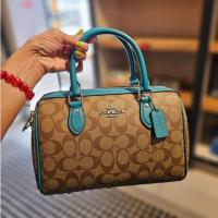ราคา กระเป๋า COACH F83607 ROWAN SATCHEL IN SIGNATURE CANVAS ทรงหมอนรุ่นใหม่ขนาด10นิ้วมีหลายสี (21060000368)