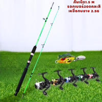 ราคา คันเบ็ดครบชุด คันเบ็ด1 5 M 2ท่อน รอกเบอร์200 เหยื่อกบยาง คันเบ็ดตกปลา รอกตกปลา เหยื่อตกปลา คันเบ็ดพร้อมรอกตกปลาและเหยื่อครบชุด (20412651196)