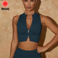 ราคา Nessaj ชุดชั้นในออกกำลังกายเสื้อโยคะไร้รอยต่อดูดซับแรงกระแทกสำหรับผู้หญิงชุดเล่นโยคะไร้รอยต่อกีฬาวิ่งเสื้อกล้าม (19710099272)