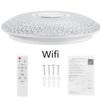 ราคา Angella 36วัตต์สมาร์ท WIFI LED ไฟเพดานพร้อมลำโพงบลูทูธ RGB Dimmable APP เข้ากันได้กับ Alexa Google Home ห้องนั่งเล่นแสงโดยรอบ40เซนติเมตร (16249393077)