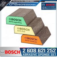 ราคา BOSCH ฟองน้ำ ฟองน้ำขัด ขัดรูปโค้ง 3 ชิ้น แพ็ค รุ่น 2 608 621 252 ของแท้100 (529850810)