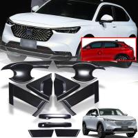 ราคา เบ้ารองมือเปิดประตู ครอบมือจับประตู TOP เว้าปุ่มกด รุ่น ฮอนด้า HONDA HR V HRV ปี 2021 2022 สีดำด้าน 12 ชิ้น (12612527179)