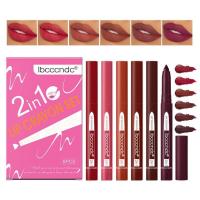 ราคา Lip Pencil Creamy Lip Liner Matte Lipstick Pen 6 Color Longwear Built In Pencil Sharpener Velvety Nude Lipliner Make up Gift Set Cosmetics Lipstick Makeup manner (20625648772)