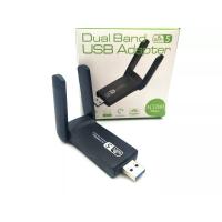 ราคา ใหม่ 3 0 2 4G 5 8GHz Realtek Dual Band 1200Mbps อะแดปเตอร์เครือข่ายไร้สาย USB WiFi ANTENNA สำหรับพีซีเดสก์ท็อป (1817494846)