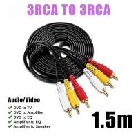 ราคา สาย AV Kabel Audio Video 1 5M 3M 5Mปลั๊กหัวเสียบ3RCA ไปยัง3RCA AUX วิดีโอตัวผู้ต่อกับตัวผู้สำหรับทีวีดีวีดี (16536754494)