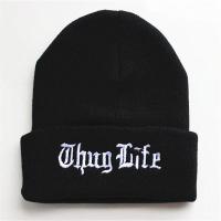 ราคา THUG LIFE BEANIEเทรนด์เวอร์ชั่นเกาหลี สกี ป้องกันความหนาวเย็น เย็บปักถักร้อยแบนสามมิติ ถักยืด หมวกไหมพรม (20015174637)