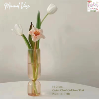 ราคา Violet Flamingo แจกันสไตล์มินิมอล แจกันแก้วใสสีพาสเทลสไตล์เกาหลี แจกันดอกไม้ ตกแต่งห้อง (21260429381)