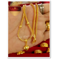 ราคา ใหม่ สร้อยคอระย้าชุบทองแท้ 24 K ลายสี่เสาคั้นตุ้ม น้ำหนัก 1 บาท ความยาว 18 นิ้ว (469530540)