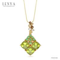 ราคา Lenya Jewelry จี้เงินแท้ ประดับพลอยอเมทิสต์ทรงเหลี่ยม (17596265940)