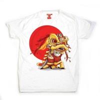 ราคา เสื้อยืด แขนสั้น แชปเตอร์วัน คาแรคเตอร์ ลาย แมวเชิดสิงโต ผ้านิ่ม Lion Dancing Cat Chapter One Character Soft T Shirt (17241193349)