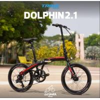 ราคา TRINX จักรยานพับได้ รุ่น Dolphin 2 1 เฟรมอลูมิเนียม Shimano 7 speed ล้อ 20 นิ้ว ดิสน้ำมัน (15893376330)