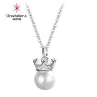 ราคา อุปกรณ์เสริมสำหรับเสื้อผ้าสร้อยคอจี้ทรงกลมเปลี่ยนสีได้อย่างรวดเร็วรูปทรงมงกุฎโซ่ไหปลาร้าแบบสร้อยคอมุกหนังสังเคราะห์แวววาวเสร็จสดใสป้องกันสนิม (20072277309)