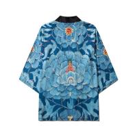 ราคา เสื้อคลุมกิโมโนพิมพ์ลายสำหรับผู้ชายฤดูใบไม้ผลิฤดูร้อนเสื้อเสื้อโค้ทถักไม่มีปกแบบลำลอง Hanfu S XXL เรยอนชุดชั้นในชุดนอนเสื้อคลุมอาบน้ำที่บ้าน (20256016528)
