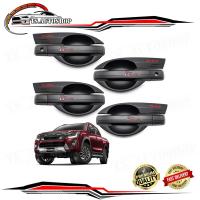 ราคา ชุดครอบมือดึง เบ้าปีก เบ้ารองมือเปิด กันรอย 4ประตู สีดำด้าน โลโก้แดง D Max Isuzu D Max Hi Lander V Cross ขนาด 21x4x226x12x1 จำนวน 12 Pieces ปี 2012 2019 (7454762728)