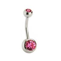 ราคา จิวสะดือสแตนเลสแท้ จิวหูสแตนเลสแท้ II Navel 2 CZ II Korean earring navel CZ Stainless Steel ascessories (10694117588)
