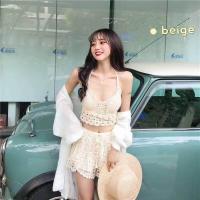 ราคา ชุดเซ็ท 2 ชิ้น สายเดี่ยวไหมพรม เซ็กซี่ เสื้อผูกคอผูกหลัง เสื้อไหมพรม ลูกไม้ผูกโบว์หลัง กางเกงเป็นเอวยืดมีเชือกผูก เสื้อแฟชั่น (775536244)