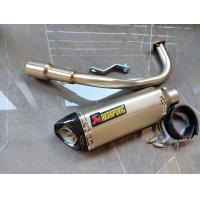 ราคา ชุดท่อClick125i ชุดท่อ คลิก125ไอ ปลายท่อ AK14 นิ้วเงินปากเฉียงเคฟล่า (12687624670)