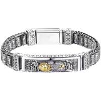 ราคา Wgk กำไลข้อมือเงิน18คู่กำไลข้อมือเงินแท้ย้อนยุคสร้อยข้อมือปี่เซี้ยสำหรับผู้ชายและผู้หญิง (20131291990)