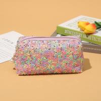 ราคา Sparkly Toiletry Bag Travel Toiletry Kit Zipper Pen Bag Mermaid Sequin Pouch Glitter Cosmetic Bag (20396275388)