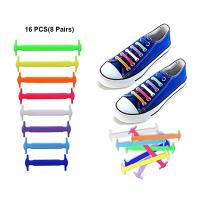 ราคา 16 PCS 8คู่ รองเท้าผ้าใบมีเชือกผูกกีฬายางซิลิโคนยืดหยุ่นLazy Shoelacesสำหรับเด็กและผู้ใหญ่กันน้ำกีฬาวิ่งเชือกผูกรองเท้าสำหรับรองเท้าผ้าใบรองเท้าBoardรองเท้าและรองเท้าลำลอง (5212102462)